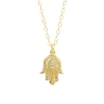 Hamsa Crescent Moon Necklace