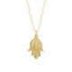 Hamsa Crescent Moon Necklace