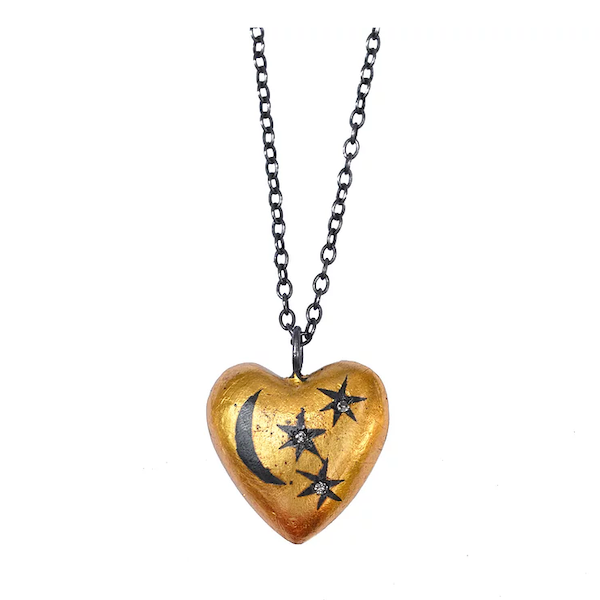 Celestial Heavy Heart Pendant