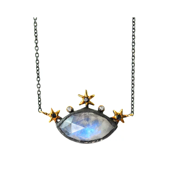 Starry Eye Moonstone Necklace