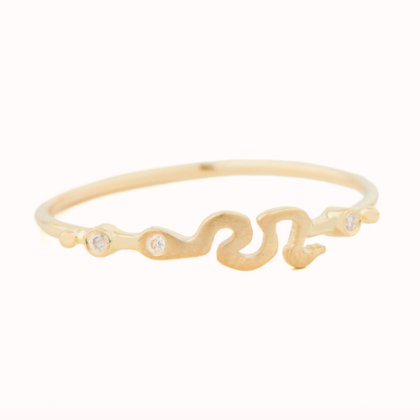Snake & Diamonds Ring