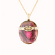 Watermelon Tourmaline Pendant & Marquise Necklace