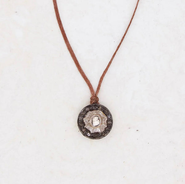 Radiant Diamond Mandala Talisman Necklace