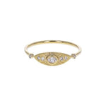 Small Sun Eye Diamond Ring