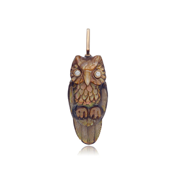 Copper Colored Owl Charm